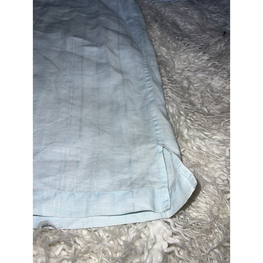 Tommy Bahama Button Down Shirt Short Sleeve Light Blue 100% Linen Men's Size XXL - Picture 7 of 9